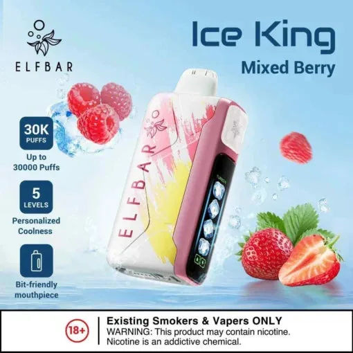 Elf Bar Ice King – Mixed Berries – 30K 30000 Puffs - Buy Authentic Vape in Mumbai - Vape Shop Mumbai