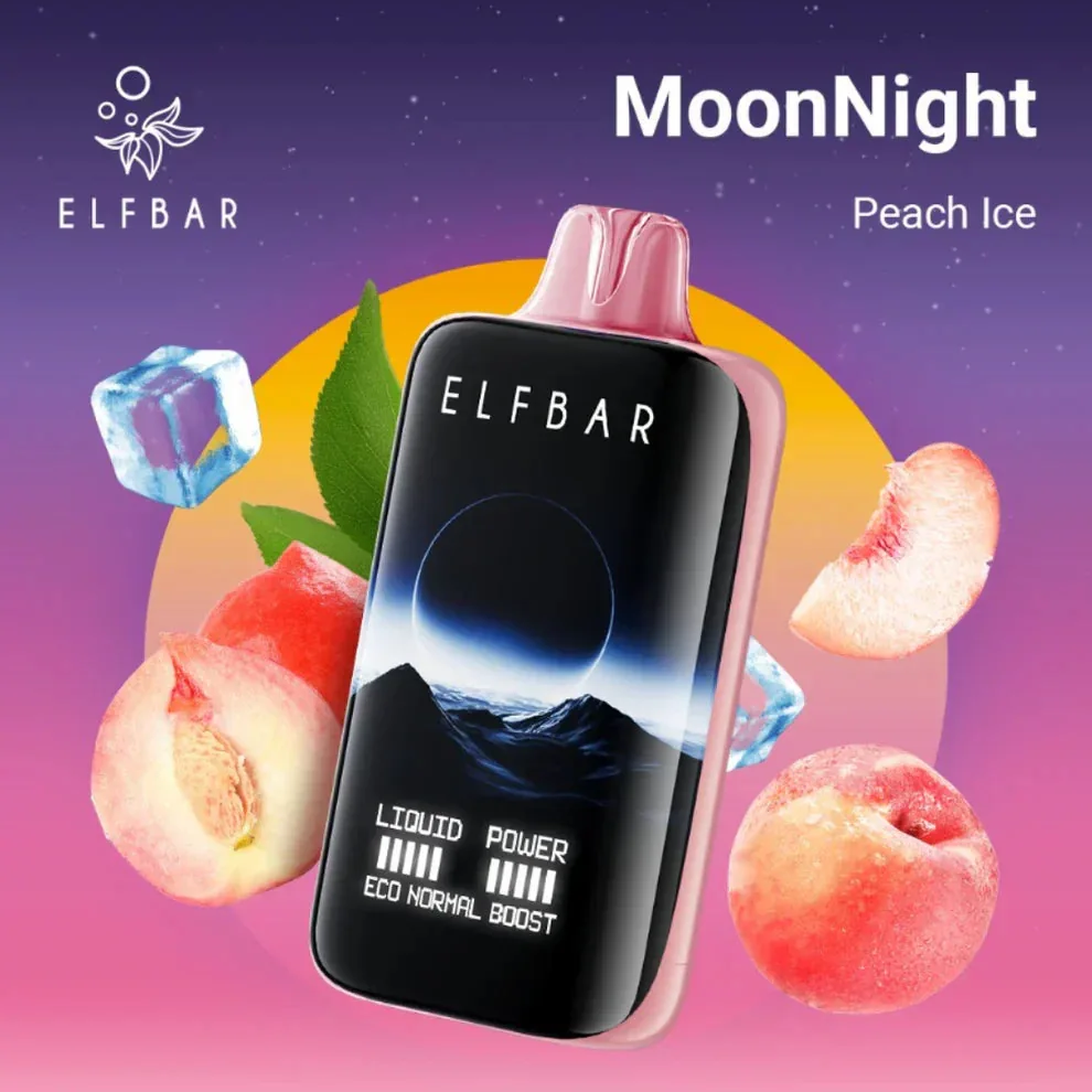 Elf Bar Moon Night 40K – Peach Ice 40000 Puffs - Buy Authentic Vape in Mumbai - Vape Shop Mumbai