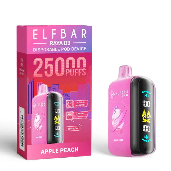 Elf Bar Raya D3 Apple Peach – 25000 - Buy Authentic Vape in Mumbai - Vape Shop Mumbai