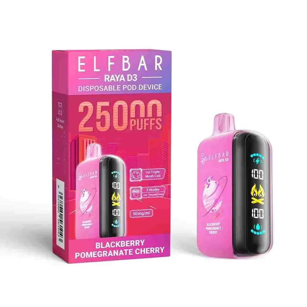 Elf Bar Raya D3 Blackberry Pomegranate Cherry – 25000 - Buy Authentic Vape in Mumbai - Vape Shop Mumbai