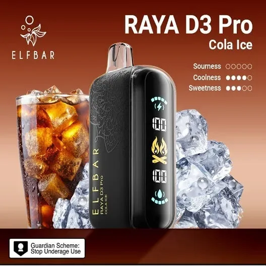 Elf Bar Raya D3 Pro 30K – Cola Ice 30000 Puffs - Buy Authentic Vape in Mumbai - Vape Shop Mumbai