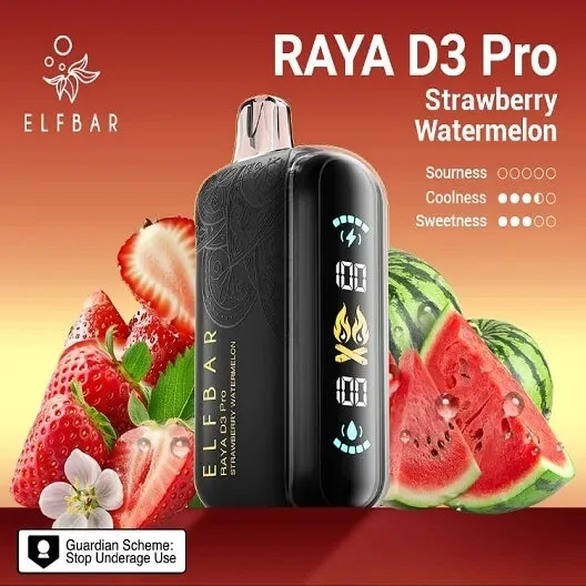Elf Bar Raya D3 Pro – Strawberry Watermelon - Buy Authentic Vape in Mumbai - Vape Shop Mumbai