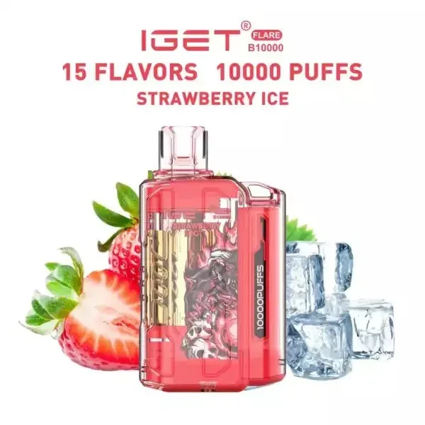 Iget Flare B10000 – Strawberry Ice - Buy Authentic Vape in Mumbai - Vape Shop Mumbai