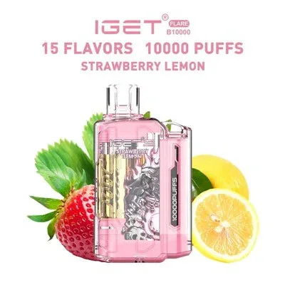 Iget Flare B10000 – Strawberry Lemon - Buy Authentic Vape in Mumbai - Vape Shop Mumbai