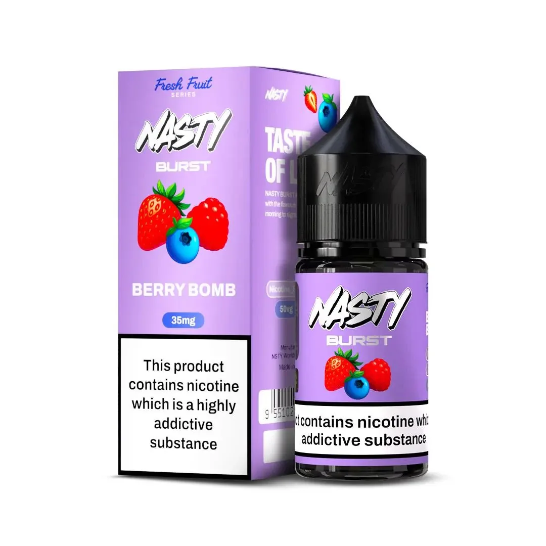 Nasty Burst Nic Salts – Berry Bomb - Buy Authentic Vape in Mumbai - Vape Shop Mumbai