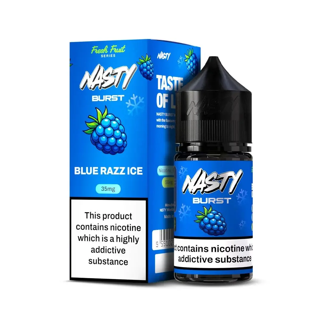 Nasty Burst Nic Salts – Blue Razz Ice - Buy Authentic Vape in Mumbai - Vape Shop Mumbai