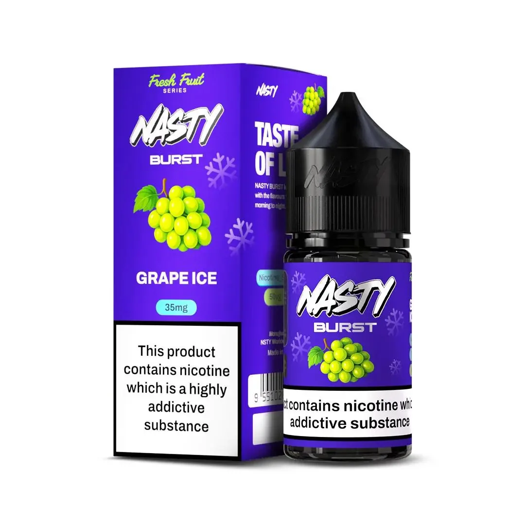 Nasty Burst Nic Salts – Grape Ice - Buy Authentic Vape in Mumbai - Vape Shop Mumbai