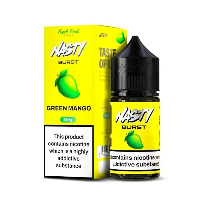Nasty Burst Nic Salts – Green Mango - Buy Authentic Vape in Mumbai - Vape Shop Mumbai