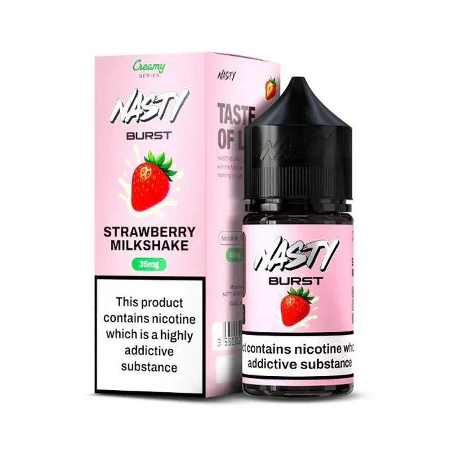 Nasty Burst Nic Salts – Strawberry Milkshake - Buy Authentic Vape in Mumbai - Vape Shop Mumbai