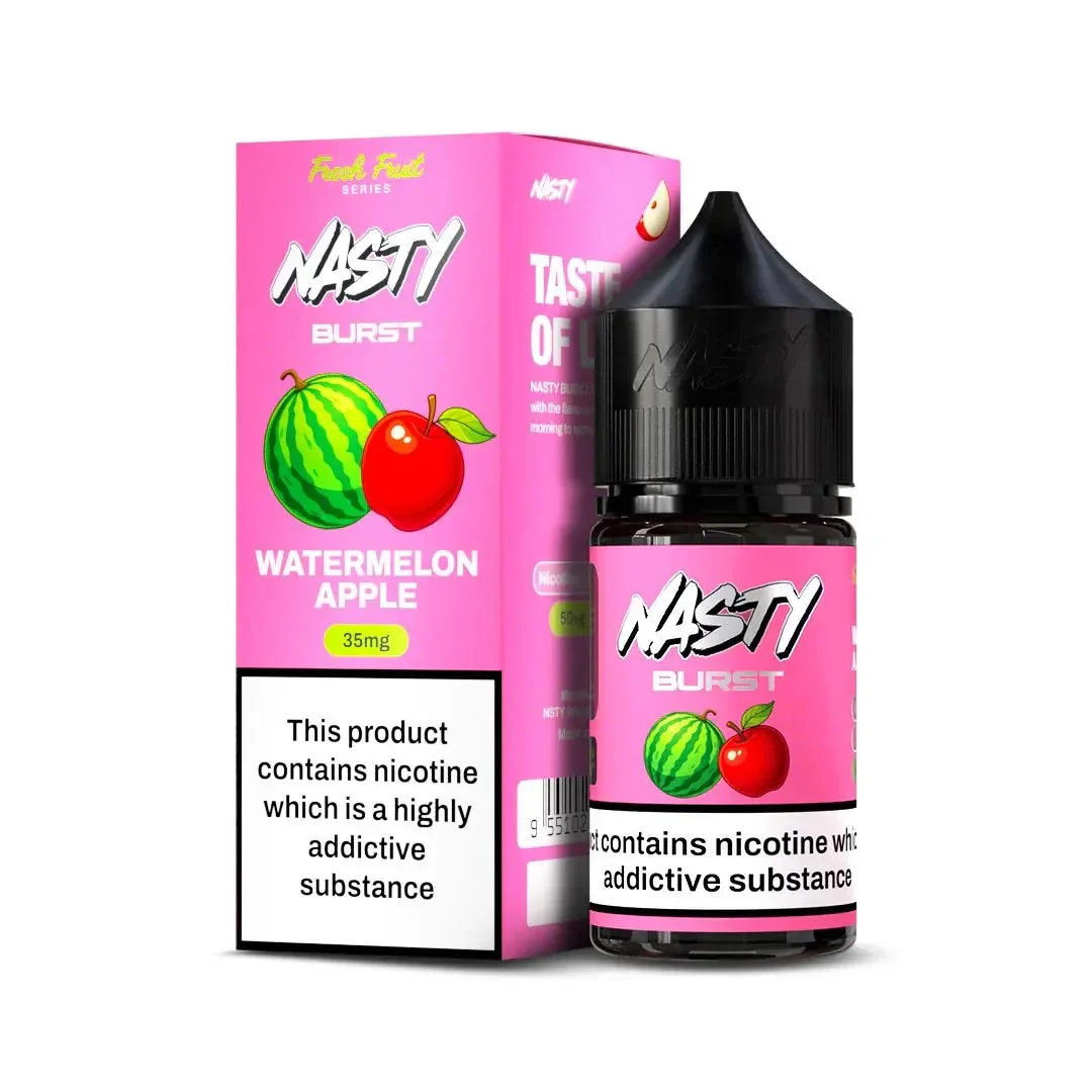 Nasty Burst Nic Salts – Watermelon Apple - Buy Authentic Vape in Mumbai - Vape Shop Mumbai